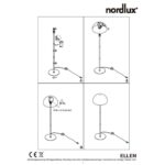 Nordlux Ellen 40 Φωτιστικό Δαπέδου Λευκό E27  Μεταλλικό –  48584001