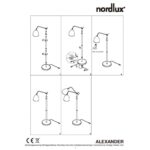 Nordlux Alexander 16 Φωτιστικό Δαπέδου Λευκό E27  Μεταλλικό/Πλαστικό –  48654001