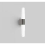 Nordlux Helva Double Φωτιστικό Τοίχου Brushed  Νικελ  IP44 LED 9.5W 3000K  –  2015321055