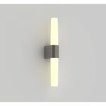 Nordlux Helva Double Φωτιστικό Τοίχου Brushed  Νικελ  IP44 LED 9.5W 3000K  –  2015321055