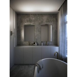 Nordlux Otis 40 Φωτιστικό Τοίχου Brushed  Νικελ IP44  LED 14W 3000K   –  2015401055