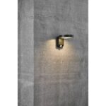Nordlux Rica Round Φωτιστικό Τοίχου Ηλιακό Φωτιστικό LED 5W 3000K IP44 Μαύρου Χρώματος – 2118141003