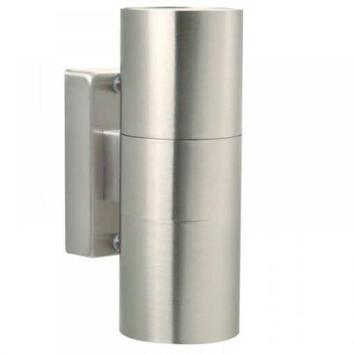 Επιτοίχιο Φωτιστικό Nordlux Tin Maxi 2xGU10 IP54 Χρώματος Ασημί –  21279134