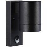 Επιτοίχιο Φωτιστικό Nordlux Tin 1xGU10 Μαύρου Χρώματος IP54 με ανιχνευτή κίνησης –  21509103