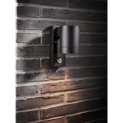 Επιτοίχιο Φωτιστικό Nordlux Tin 1xGU10 Μαύρου Χρώματος IP54 με ανιχνευτή κίνησης –  21509103
