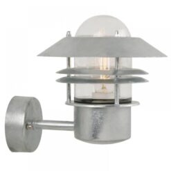 Nordlux Blokhus Up Φωτιστικό Τοίχου Γαλβανιζέ IP54 E27  Γυαλί –  25011031