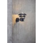 Nordlux Blokhus Up Sensor Φωτιστικό Τοίχου Μαύρο IP54 E27 Αισθητήρα Ανίχνευσης Κίνησης –  25031003