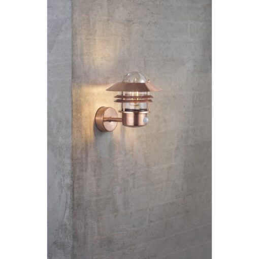 Nordlux Blokhus Up Φωτιστικό Τοίχου Χαλκός IP54 E27 Αισθητήρα Ανίχνευσης Κίνησης –  25031030