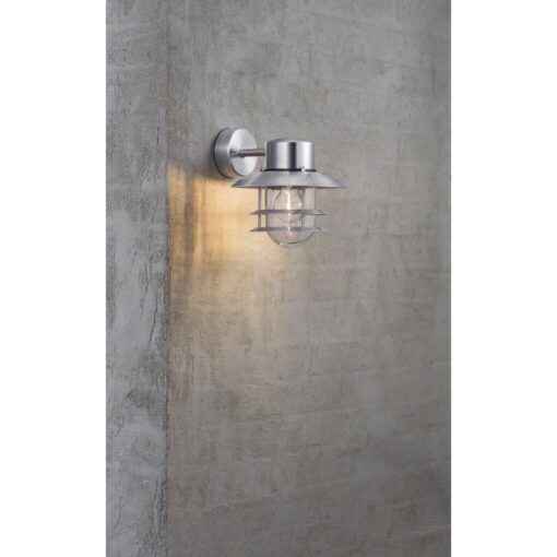 Nordlux Blokhus Down Φωτιστικό Τοίχου Γαλβανιζέ IP54 E27  Γυαλί –  25051031