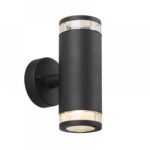 Nordlux Birk Double Φωτιστικό Τοίχου Μαύρο IP44 GU10 –  45501003