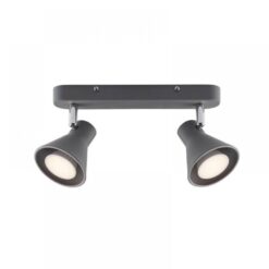 Nordlux Eik 2-Spot  Σποτ Φωτιστικό  Γκρι GU10  Μεταλλικό –  45770110