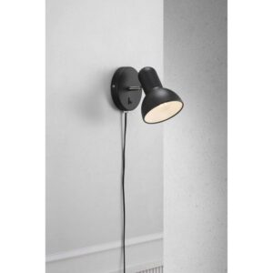 Nordlux Texas Φωτιστικό Τοίχου E27  Μαύρου Χρώματος –  47141003