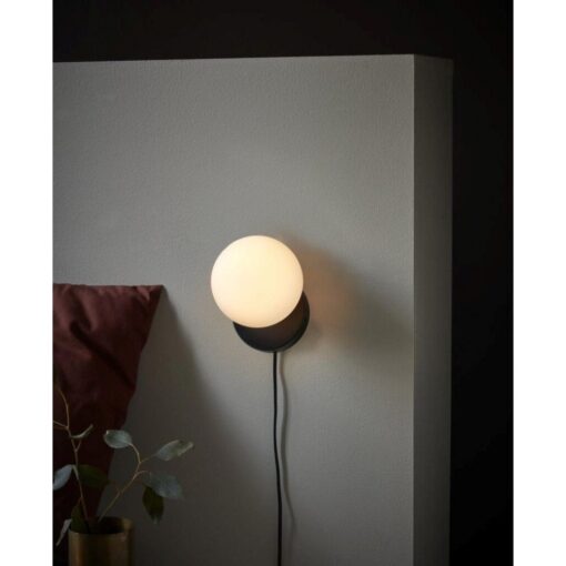 Nordlux Lilly Φωτιστικό Τοίχου Μαύρο E14  Γυάλινο/Μεταλλικό –  48891003