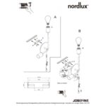 Nordlux Josefine Φωτιστικό Τοίχου Matt Μαύρο E27  Μεταλλικό –  48941003