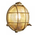 Nordlux Polperro Φωτιστικό Τοίχου  Ορείχαλκος IP64  1xE27  Ορείχαλκος/Γυάλινο –  49021035