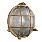 Nordlux Polperro Φωτιστικό Τοίχου  Ορείχαλκος IP64  1xE27  Ορείχαλκος/Γυάλινο –  49021035
