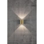 Nordlux Canto 2 Φωτιστικό Τοίχου  Ορείχαλκος  IP44 LED 12W 2700K –  49701035