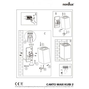Nordlux Canto Maxi Kubi 2 Φωτιστικό Τοίχου Λευκό IP44 GU10  Αλουμίνιο –  49731001