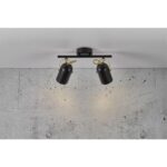 Nordlux Lotus 2-Spot  Σποτ Φωτιστικό  Μαύρο/ Ορείχαλκος  E14  Μεταλλικό –  50110103