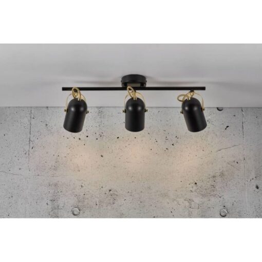 Nordlux Lotus 3-Spot  Σποτ Φωτιστικό  Μαύρο/ Ορείχαλκος  E14  Μεταλλικό –  50120103