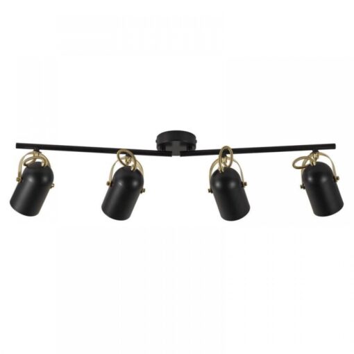 Nordlux Lotus 4-Spot  Σποτ Φωτιστικό  Μαύρο/ Ορείχαλκος  E14  Μεταλλικό –  50130103