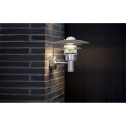 Nordlux Lønstrup 32 Sensor Φωτιστικό Τοίχου Γαλβανιζέ E27  Γυαλί –  71412031