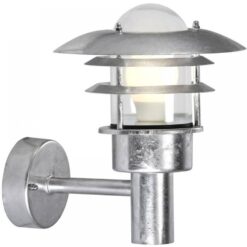 Nordlux Lønstrup 22 Sensor Φωτιστικό Τοίχου Γαλβανιζέ E27 Γυαλί – 71432031