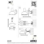 Nordlux Arki 20 Φωτιστικό Τοίχου Μαύρο IP54 E27  Μεταλλικό/Πλαστικό –  75181003