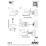 Nordlux Arki 20 Φωτιστικό Τοίχου Γαλβανιζέ IP54 E27  Γαλβανιζέl/Πλαστικό –  75181031