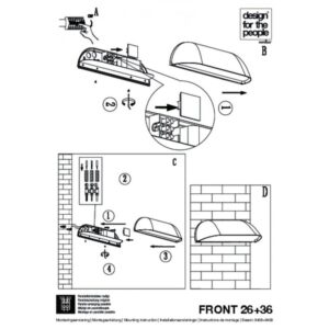 Nordlux Front 36 Φωτιστικό Τοίχου Λευκό LED 12W 3000K –  84091001