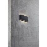 Nordlux Kinver Φωτιστικό Τοίχου Μαύρο LED 6W 3000K  –  84181003