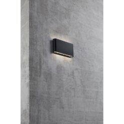 Nordlux Kinver Φωτιστικό Τοίχου Μαύρο LED 6W 3000K  –  84181003