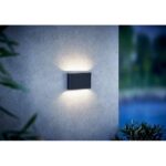 Nordlux Kinver Φωτιστικό Τοίχου Μαύρο LED 6W 3000K  –  84181003