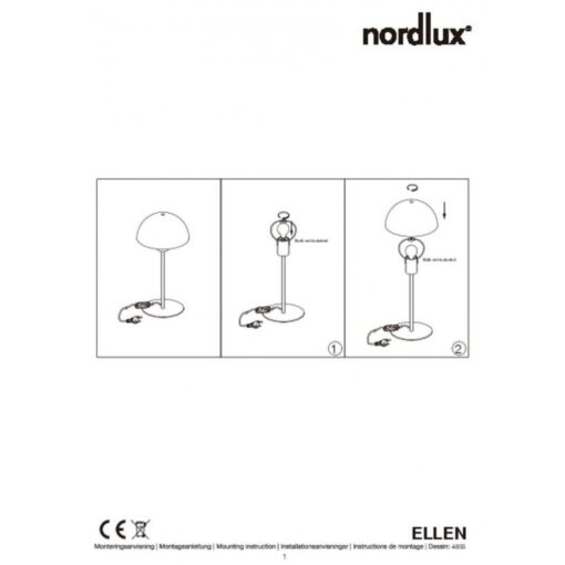 Nordlux Ellen 20 Φωτιστικό Γραφείου Λευκό E14  Μεταλλικό/Πλαστικό –  48555001
