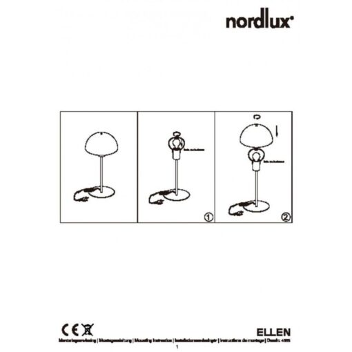 Nordlux Ellen 20 Φωτιστικό Γραφείου Μαύρο E14  Μεταλλικό/Πλαστικό –  48555003