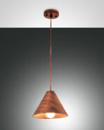 Κρεμαστό Φωτιστικό   Fabas Luce Esino E27 Ξύλο     – 3630-40-130