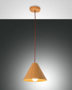 Κρεμαστό Φωτιστικό   Fabas Luce Esino E27 Ξύλο     – 3630-40-215