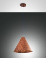Κρεμαστό Φωτιστικό   Fabas Luce Esino E27 Ξύλο     – 3630-45-130