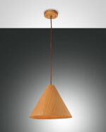 Κρεμαστό Φωτιστικό   Fabas Luce Esino E27 Ξύλο     – 3630-45-215