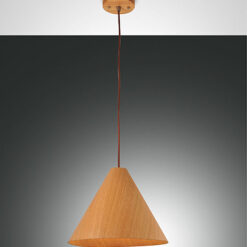 Κρεμαστό Φωτιστικό   Fabas Luce Esino E27 Ξύλο     – 3630-45-215