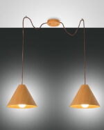 Κρεμαστό Φωτιστικό   Fabas Luce Esino 2X E27 Ξύλο     – 3630-46-215