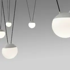 Faro Barcelona MINE GLASS SPACE Κρεμαστό 4Φωτο Φωτιστικό Οροφής, Λευκού Χρώματος- 28375-4L