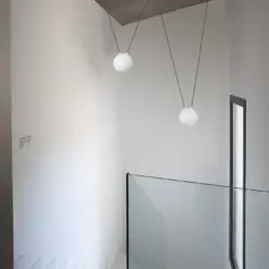 Faro Barcelona MINE GLASS SPACE Κρεμαστό 2Φωτο Φωτιστικό, Λευκού Χρώματος- 28375-2L