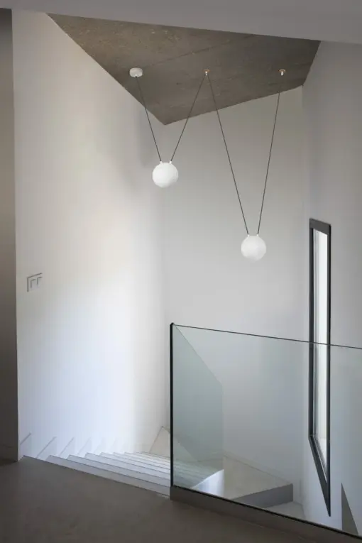 Faro Barcelona MINE GLASS SPACE Κρεμαστό 2Φωτο Φωτιστικό, Λευκού Χρώματος- 28375-2L