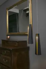 Faro Barcelona PLUMA Χρυσό-Μαύρο Κρεμαστό Φωτιστικό LED 6W 3000K- 64172