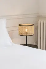 Faro Barcelona MAMBO Επιτραπέζιο Φωτιστικό Μαύρου-Ρατταν Χρώματος- 64311-48