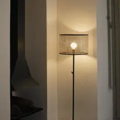 Faro Barcelona MAMBO BLACK Φωτιστικό Δαπέδου, Μαύρου Ραττάν Χρώματος- 64313-49