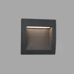 Faro Barcelona SEDNA SQ 140 Χωνευτό Φωτιστικό Τοίχου, Αδιάβροχο, Σκούρου Γκρι Χρώματος, LED 3W 3000K IP65 – 70148