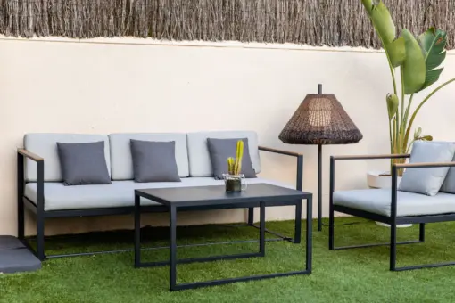 Faro Barcelona HUE OUT Εξωτερικό Φωτιστικό με Ακίδα, Ψάθινος Χρωματισμός – 71575P-07