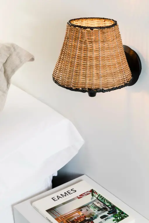Faro Barcelona MAMBO Επιτοίχιο Φωτιστικό Χρώματος Ρατταν – 64307